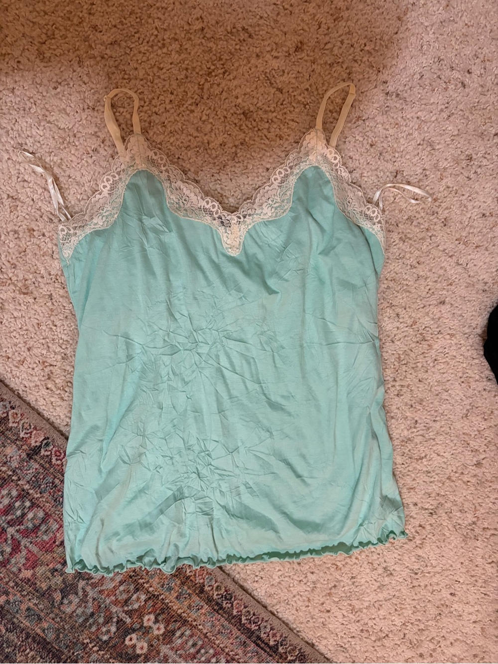 INC International Concepts Aqua Lace-Trim Camisole